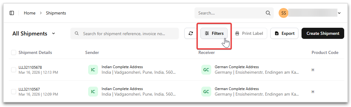 shipment-filter-action