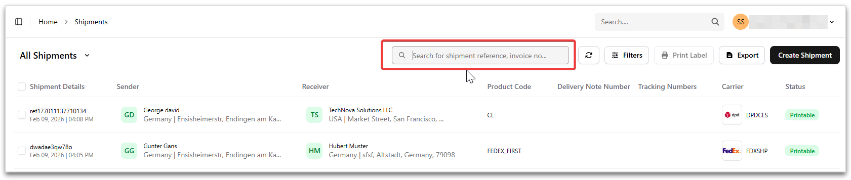shipment-search-shipment